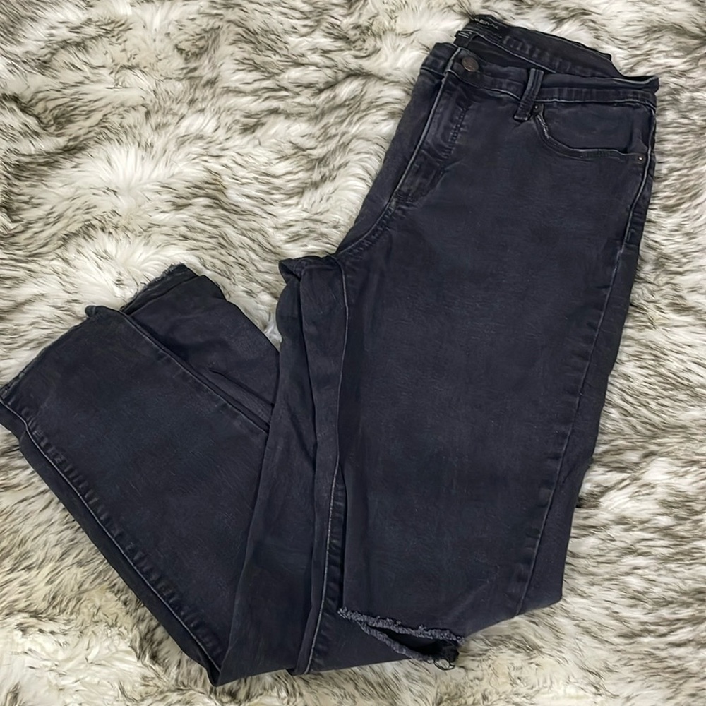 Banana republic, high-rise skinny, black, distressed, jeans, size 28/6